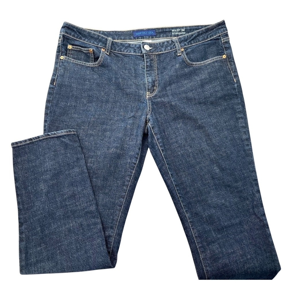 MARTIN+OSA Osa Slim Jeans Dark Rinse Low-Rise 5-Pocket Stretch Denim Women's 34